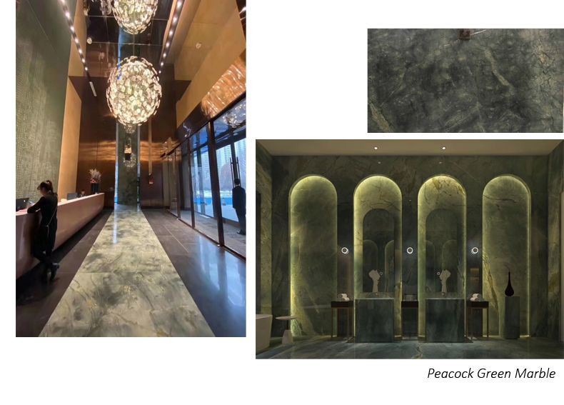 Peacock Green Marble Tiles