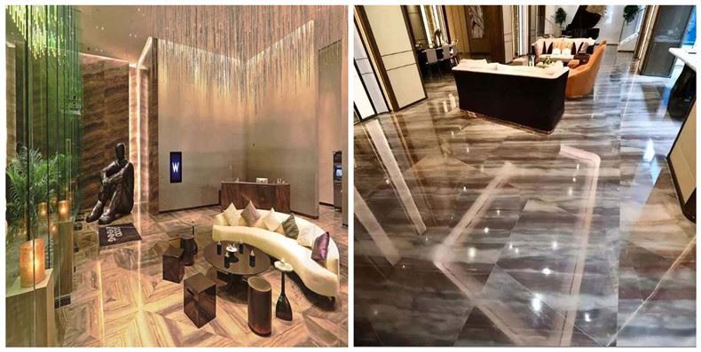 Elegant Brown Marble Floor Tiles