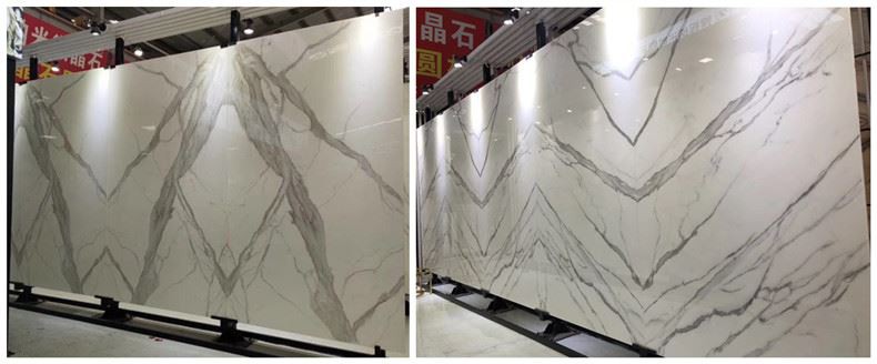 Nano Calacatta Marble Glass Wall Tiles