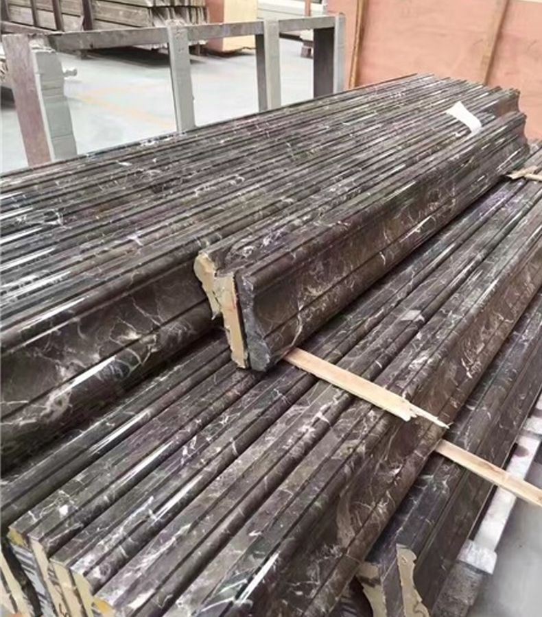 Dark Emperador Marble Border Line Application Dark Emperador Marble Border Line Application