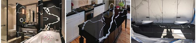 Calacatta Black Quartz Kitchen