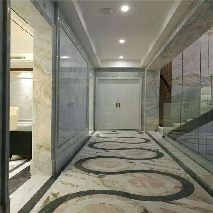 blue marble tile decorations