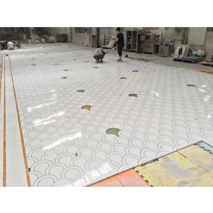 White Marble Floor Medallion Tiles