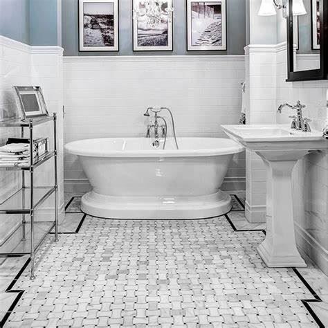Bianco Carrara Marble Basketwave Mosaic Tile