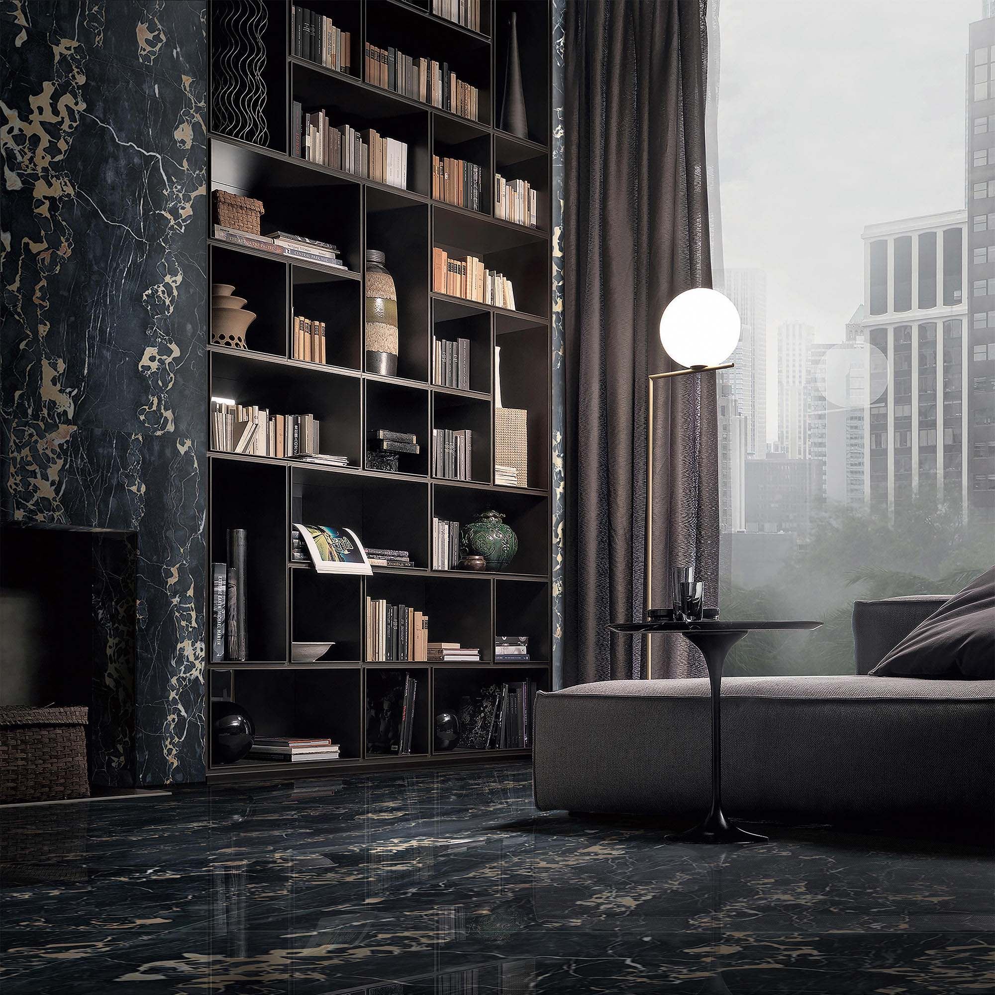 Nero Portoro Marble Wall and Floor Nero Portoro Marble Wall and Floor