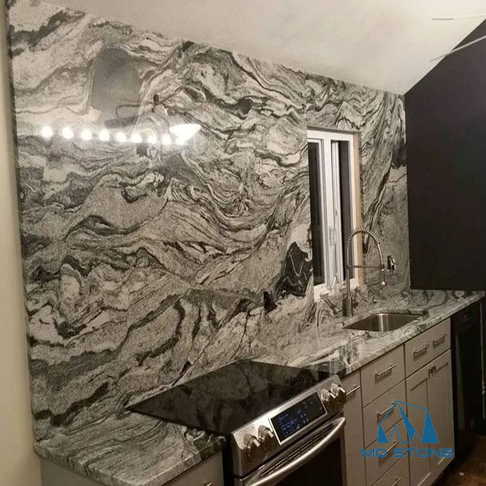 viscount white granite kitchen countertops with backsplash