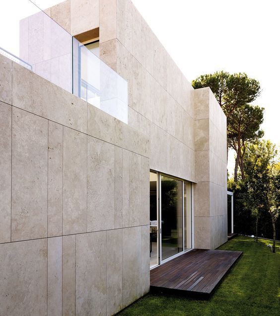 Beige Travertine Private Villa Wall Tiles