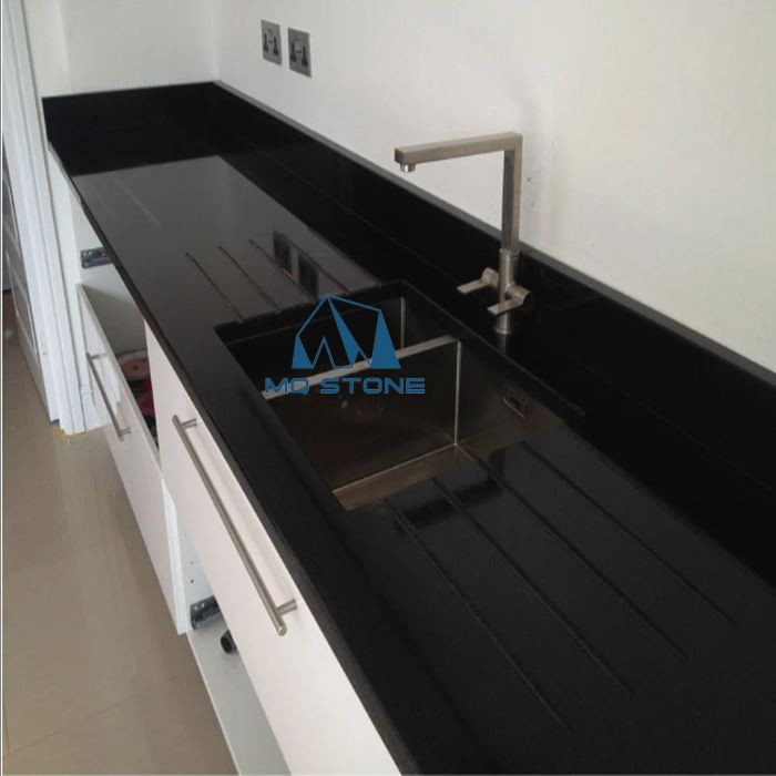Natural Mongolia black granite kitchen counter topse Natural Mongolia black granite kitchen counter topse