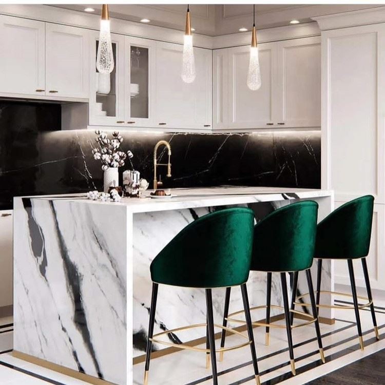Panda White Marble Countertop Island