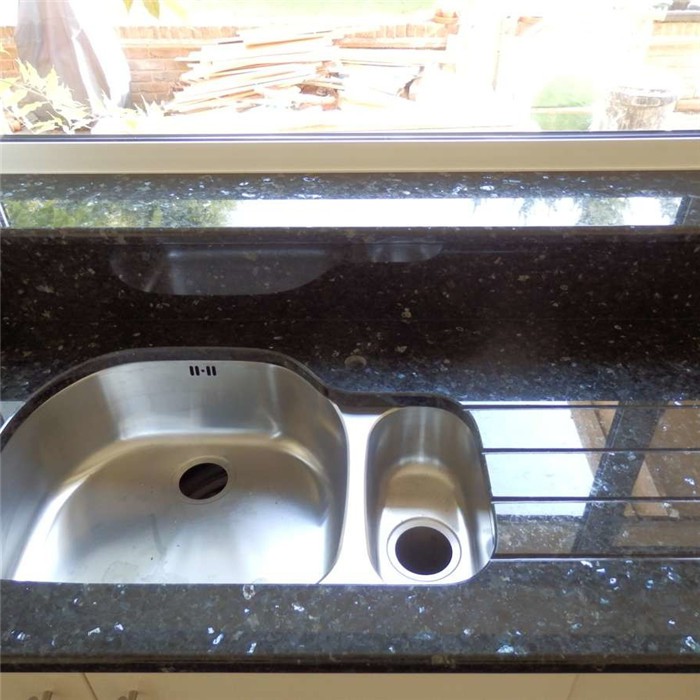 emerald black granite worktop drain