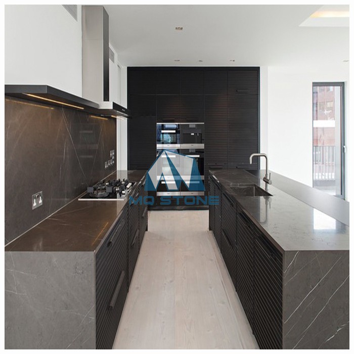 Pietra Grey Marble Kitchen countertop