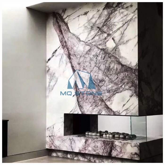 Lilac Marble Wal Background