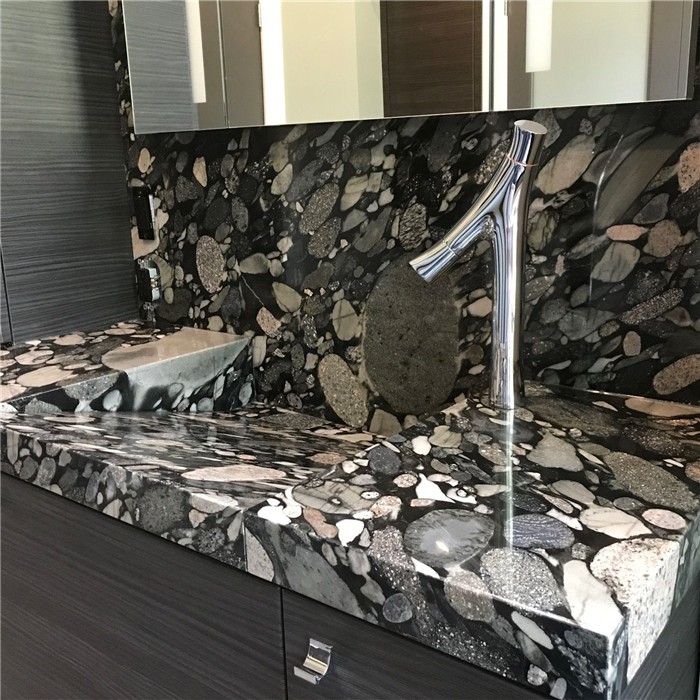 black granite bathroom countertops