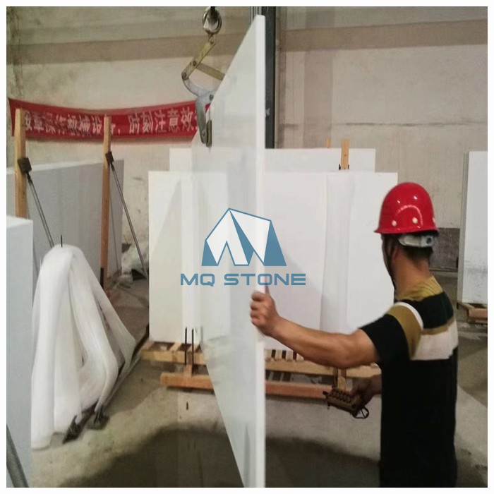 Polished White Nano Glass Stone Big Slab