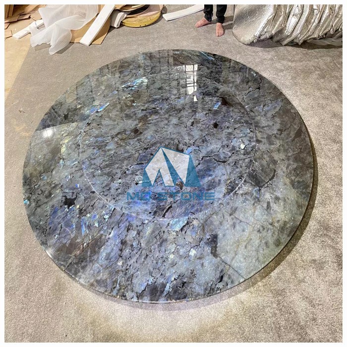 Labradorite Blue Rounf Table Tops