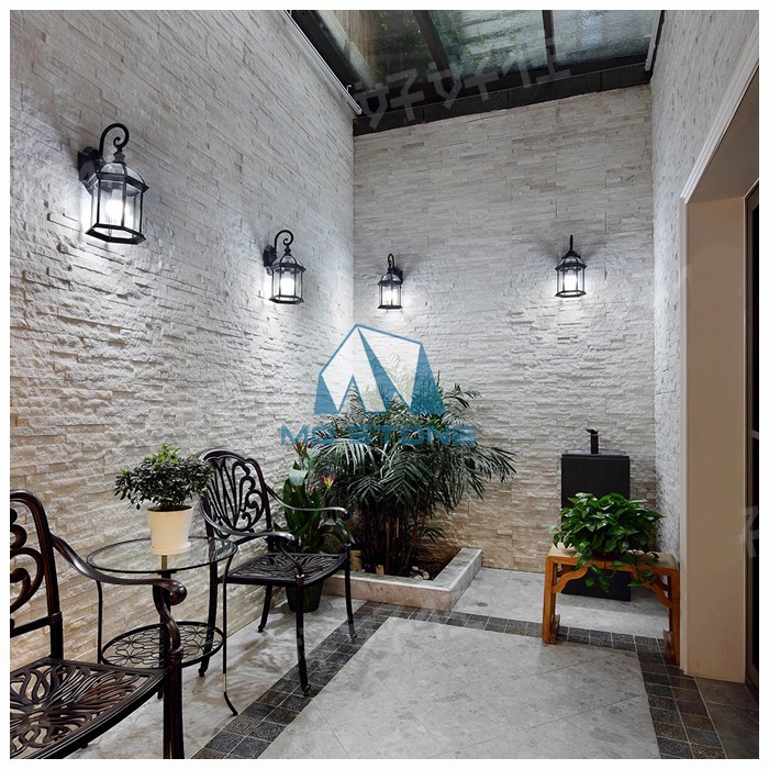 White Quartzite Slate Wall Decoration