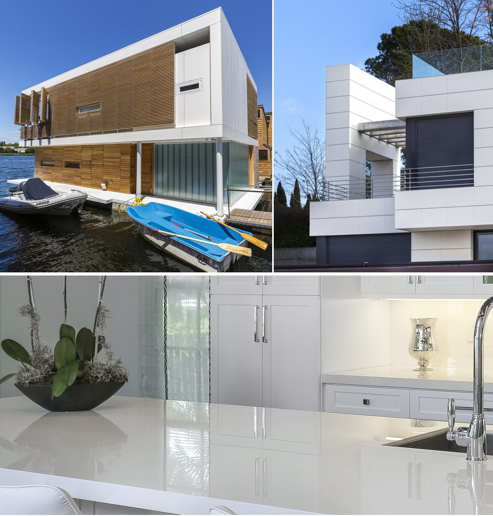 White Sintered Wall Cladding and Countertops