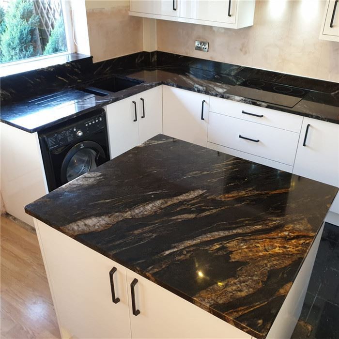 Black And Gold Granite Worktops