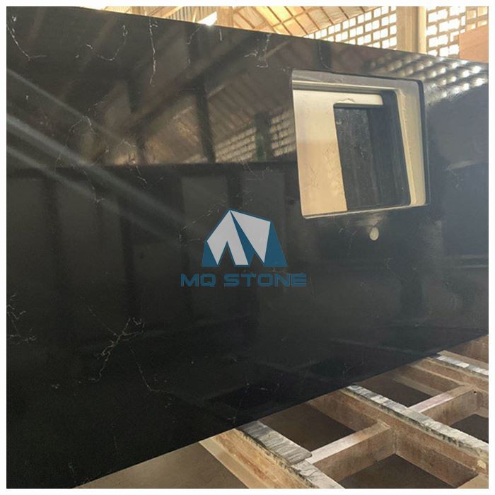 Black Quartz Kitchen Bench Tops