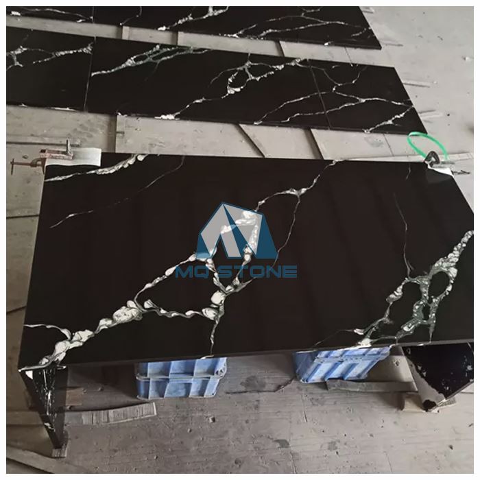 Black Quartz Kitchen Countertops