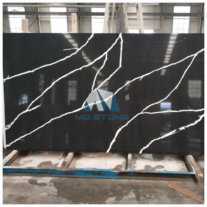 Calacatta Black Quartz Slab