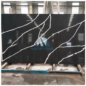 Calacatta Black Quartz Slab