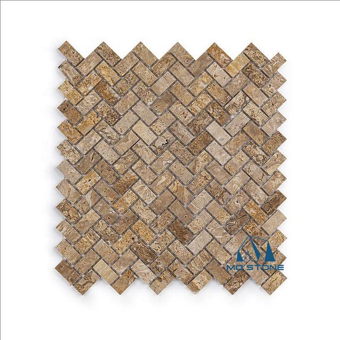 Travertine Herringbone Mosaic Tile